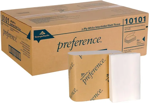 Vista 6 de Preference - Papel higiénico entrelazado de 2 capas de GP PRO (Georgia-Pacific), 10101, 400 hojas por paquete, 60 paquetes por caja, color blanco
