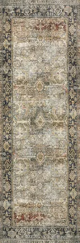 Vista 8 de Loloi - Alfombra de área de 2,3 m x 3 m, colección Layla LAY-03, verde oliva/carbón, 0,33 cm de espesor, suave, duradera, de inspiración vintage
