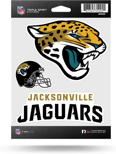 Vista 23 de Rico Industries NFL Football Triple Spirit Stickers Hoja de calcomanías triples