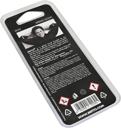 Vista 6 de Romero BRITTO Ambientador de coche 'Dog', aroma primaveral, uso de 30 días