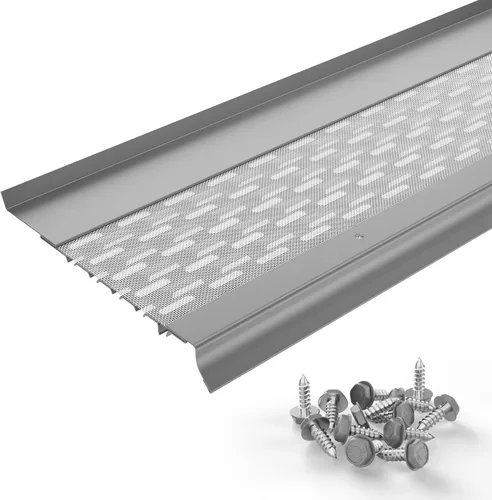 Vista 14 de Micromesh 5 pulgadas Gutter Guards Leaf Protection, 1 Pies Paquete de muestra Bronce oscuro, Malla de acero inoxidable, Cubiertas de canalón