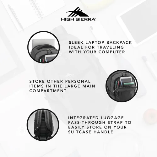 Vista 3 de High Sierra Bolsa de viaje, Mercury Black, Mochila