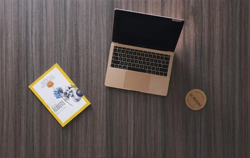 Vista 4 de Kaboon Mesa de madera laminada de 48 x 30 pulgadas, escritorio de madera maciza de una sola pieza para escritorio de pie sentado, escritorios dobles