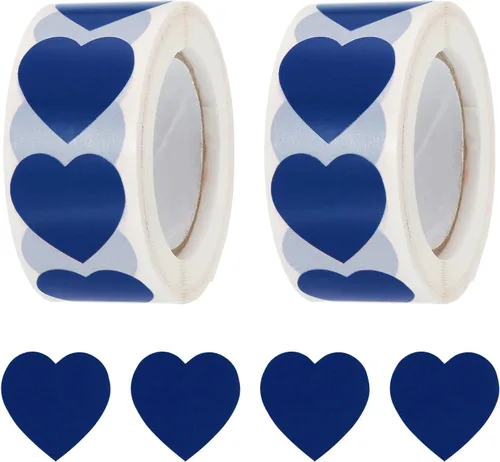 Vista 9 de MECCANIXITY 1000 calcomanías en forma de corazón de 1 pulgada, autoadhesivas para decoración de sobre, día de San Valentín, fiesta de boda