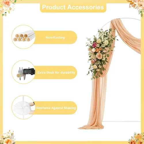 Vista 4 de Soporte de arco de PVC de 5.2 pies con base para piso, kit de arco de globos ligero desmontable con base de bolsa de agua para estabilidad