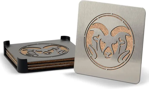 Vista 12 de YouTheFan NCAA Boasters, juego de posavasos de 4 piezas