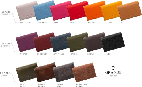 Vista 6 de Grande -3601 Cartera unisex, Gris (rustic gray), Pequeña funda magnética delgada y minimalista para tarjetas