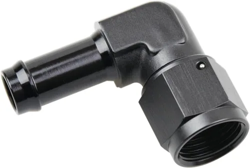 Vista 16 de Recta 6AN hembra giratoria a 1/4 "empuje en manguera adaptador de montaje de púas aluminio negro