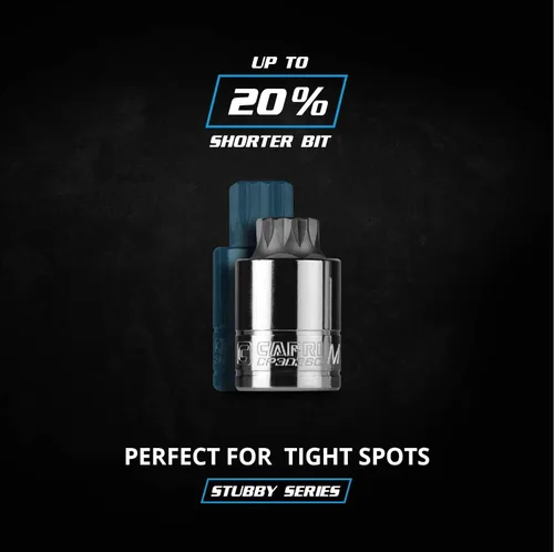 Vista 2 de Capri Tools 0.157 in M4 Stubby XZN Triple Square Bit Socket, 1/4-Inch Drive (CP30351)