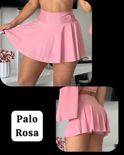 Vista 3 de Falda Short Súplex - COLOR: NEON, TALLA: L/XL