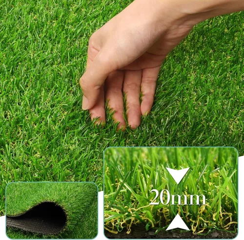 Vista 3 de FREADEM - Alfombra de césped artificial de 8 x 42 pies, alfombra de césped artificial con drenaje y respaldo de goma, alfombra de césped artificial