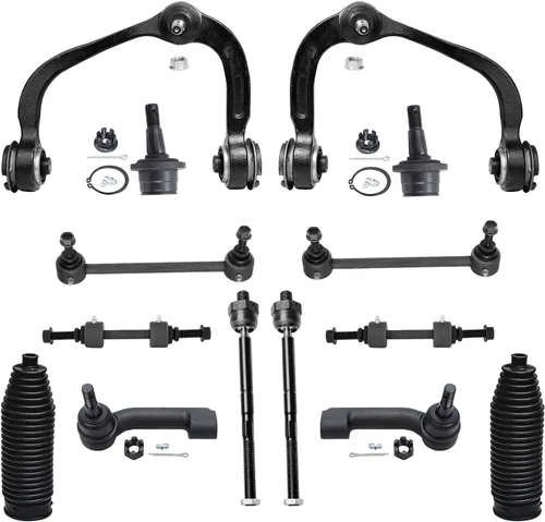 Vista 140 de Detroit Axle - Kit de brazos de control de extremo delantero de 14 piezas para Chrysler 300 Dodge Challenger Charger Magnum, brazos de control