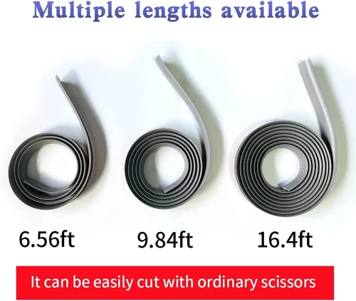 Vista 5 de Tira de transición de suelo autoadhesiva para alfombras y pisos, tira de borde de transición de borde suave (gris, 10 pies)