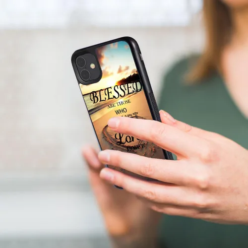 Vista 4 de Funda para iPhone 11, versículo de la Biblia Jeremiah 17:7, diseño de playa de mar, antiarañazos, a prueba de golpes, funda de protección de TPU