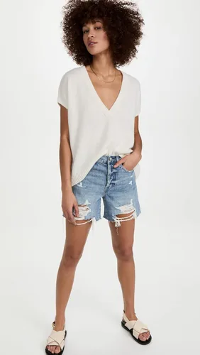 Vista 5 de Pistola Denim Devin - Pantalones cortos de talle alto para mujer