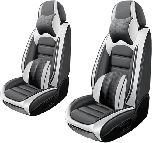 Vista 19 de 5 fundas de asiento para Nissan Frontier 2005-2023, de cuero, impermeables, antideslizantes, cómodas fundas de asiento de automóvil con bolsa