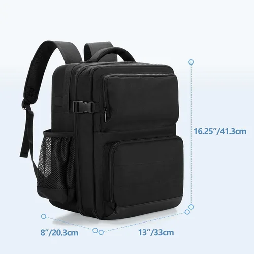 Vista 5 de LUXJA Mochila para proyector con funda para laptop de 15.6 pulgadas, bolsa para proyector con 2 compartimentos grandes
