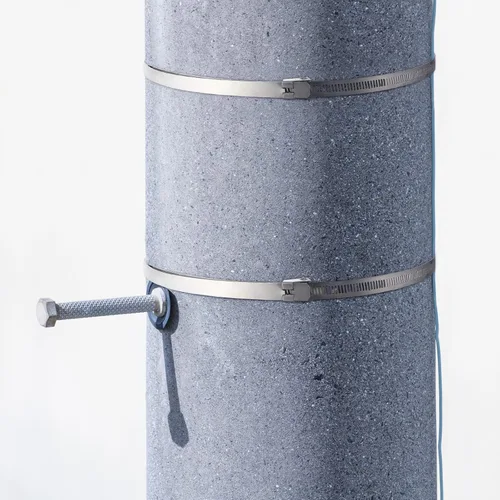 Vista 6 de Oudain Paquete de 40 soportes de montaje para postes más grandes, abrazaderas de poste ajustables, soporte de banda de señal de tráfico, soporte