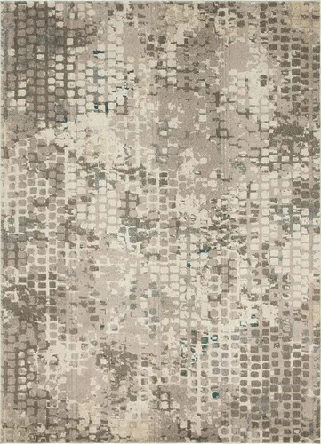 Vista 24 de Tapete Unique Loom colección Jardin para múltiples áreas, abstracta, vibrante, Polipropileno, Gris/Marrón