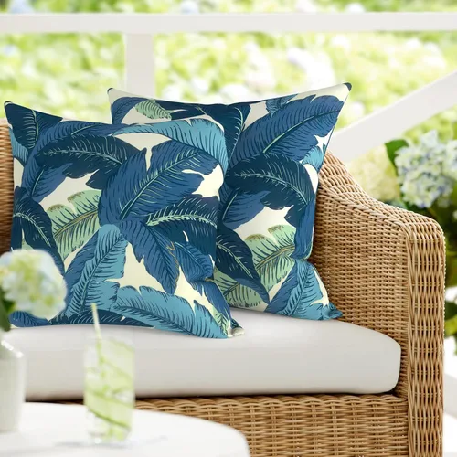 Vista 86 de DYTXIII Paquete de 2 almohadas lumbares impermeables para exteriores con rellenos, 12 x 20 pulgadas, almohada decorativa rectangular para patio