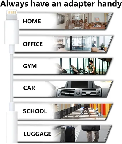 Vista 5 de [Certificado MFi de Apple] Paquete de 2 adaptadores de audio auxiliar Lightning a 3.5mm, dongle convertidor de conector de auriculares para iPhone