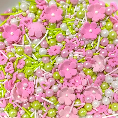 Vista 17 de Gránulos comestibles de Nonpareils azules y blancos de 2mm, mini perlas para decorar pasteles, caramelos de azúcar, galletas, magdalenas