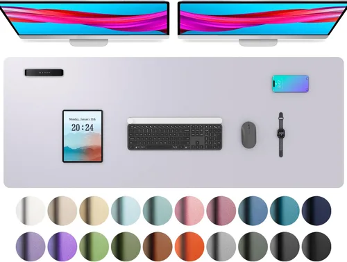 Vista 23 de Aothia - Protector de escritorio de cuero sintético grande, base antideslizante para mouse y superficie para escribir, impermeable, fácil de Agua