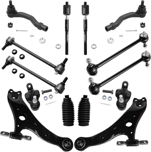 Vista 50 de Detroit Axle - Kit de brazos de control de extremo delantero de 14 piezas para Chrysler 300 Dodge Challenger Charger Magnum, brazos de control