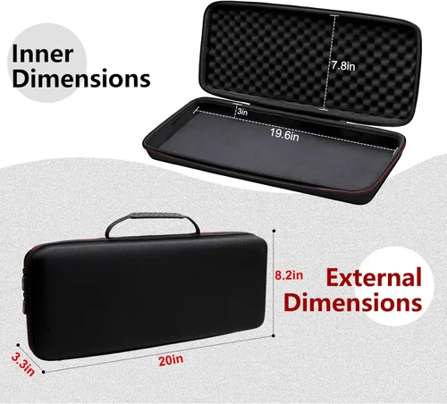 Vista 2 de LTGEM - Funda rígida de EVA para Akai Professional MPK Mini Plus - Controlador de teclado MIDI USB - Bolsa de almacenamiento protectora de viaje