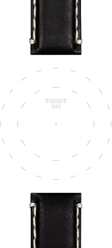Vista 3 de Correa de reloj Tissot de piel negra, 22 (Modelo T852044982)