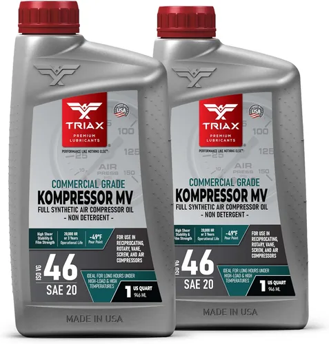 Vista 11 de TRIAX Kompressor MV 46 SAE 20, Aceite para Compresor de Aire Completamente Sintético, Multi-Vis para Rotativo, de Paletas, de Tornillo