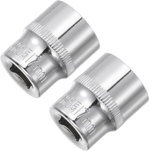 Vista 6 de uxcell 2pcs 3/8-inch Drive 0.236 in Cr-V 6-Point Zócalo poco profundo