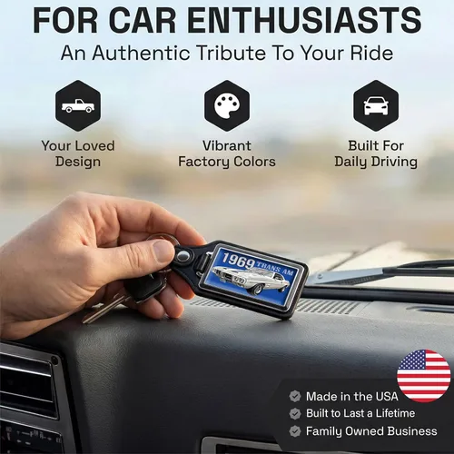 Vista 2 de Brotherhood Car Key Chain for Trans Am Firebird - Classic Models Keychain for Men and Women Gift Key Ring