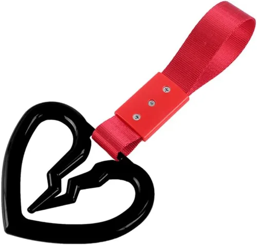 Vista 29 de Q1-TECH, JDM Tsurikawa - Anillo japonés para metro, tren, autobús, mango de coche, correa de mano con mango de corazón roto y correa de mano