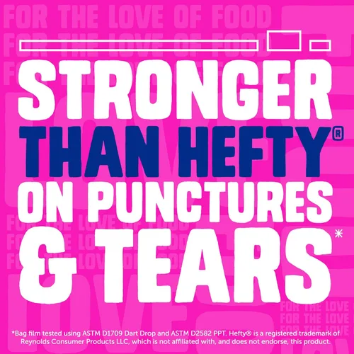 Vista 6 de Ziploc Bolsas deslizantes de almacenamiento de alimentos de cuarto de galón, duraderas, 22 unidades (el embalaje puede variar)