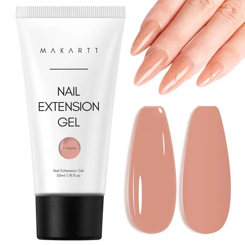 Vista 15 de Makartt Gel de uñas de poligel 50ml, gel constructor para uñas sin hema, rosa y marrón, fortalecedor multifuncional para extensión de uñas, gel duro