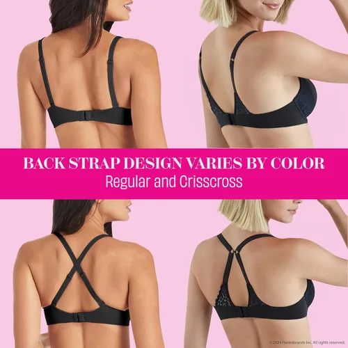 Vista 8 de Maidenform Brasier de microfibra con aros para mujer, con tirantes convertibles