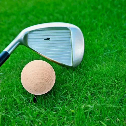 Vista 4 de Kisangel 5 bolas de croquet de repuesto para juegos de césped, bolas de madera sin terminar para manualidades y pintar para diversión al aire libre