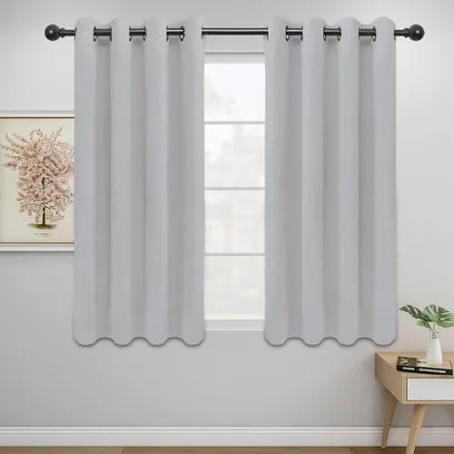 Vista 176 de Easy-Going - Cortinas opacas para dormitorio, aislamiento térmico sólido con ojales, cortinas de ventana para reducción de ruido, cortinas