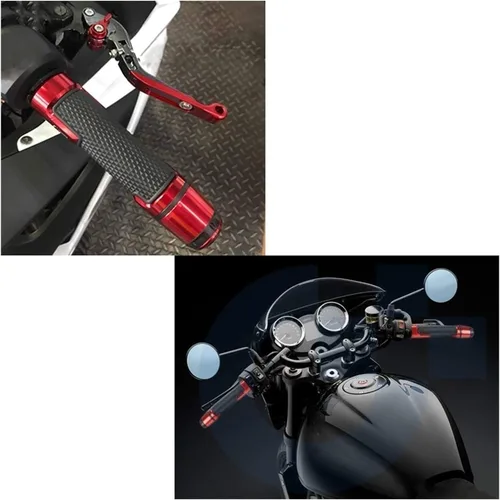 Vista 6 de LUTPOL for Yamaha XT660 XT660R XT660X Tenere XT 660 2004-2011 78'' Motorcycle Handle Bar CapsHandlebar Grips CNC 22MM (Color Gray)