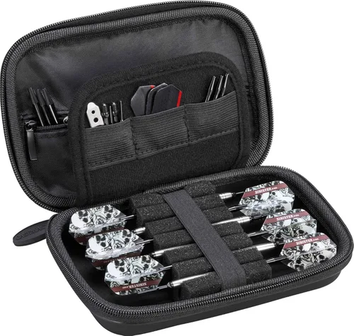 Vista 5 de Casemaster Sentinel - Estuche para 6 dardos con capacidad para accesorios adicionales, puntas, ejes y vuelos, compatible con dardos de acero y punta