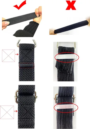 Vista 6 de Cuerda elástica plana, cuerda elástica negra resistente de 24 pulgadas con ganchos