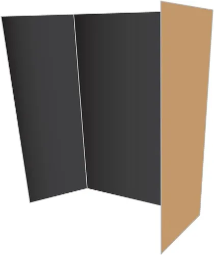 Vista 6 de Royal Brites Tablero de exhibición de proyectos corrugado de tres pliegues de 1 capa, 36 x 48 pulgadas, tableros de exhibición de exposiciones