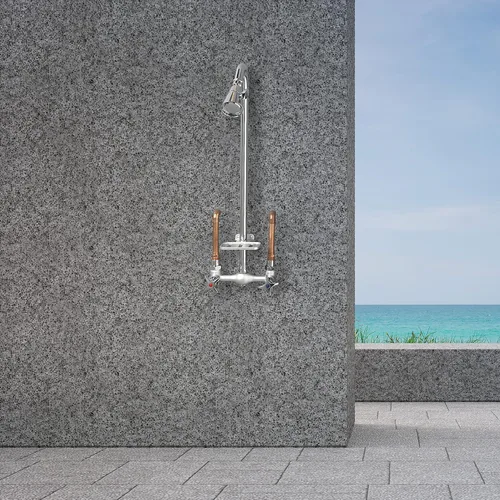 Vista 6 de Homewerks 3070-252-BN-B-WS - Kit de ducha para exteriores con jabonera, resistente a la corrosión, níquel cepillado resistente a la corrosión