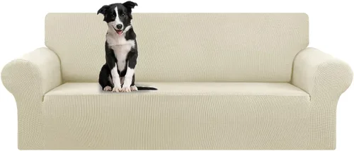 Vista 35 de KEKUOU - Funda elástica para sofá de 3 plazas (de 79 a 94 pulgadas), protector de muebles de 3 asientos con parte inferior elástica para niños