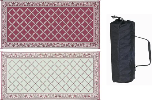 Vista 13 de Estera reversible Reversible Mats 119127, color marrón/beige de 9 x12 pies, Beige