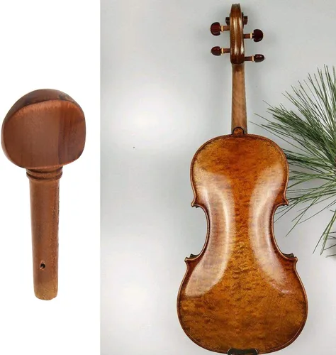 Vista 4 de Crear idea Juego de clavijas de afinación para violín de violín de violín de 4/4 tamaño 4/4 madera de azufaifo de madera