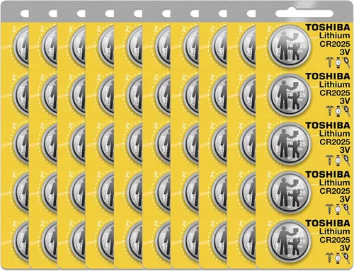 Vista 5 de Toshiba CR2025 - Paquete de ampolla resistente a los niños con celda de moneda de litio de 3 V (2 baterías)