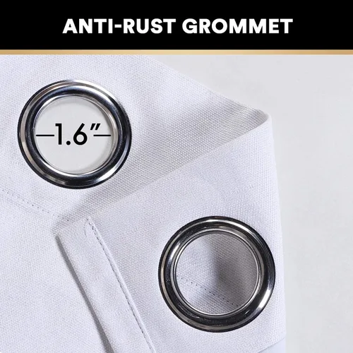 Vista 65 de PrinceDeco Cortinas con textura de lino 100% opacas de 64 pulgadas de largo, juego de 2 paneles de cortinas de lino opacas con forro aislante Arena