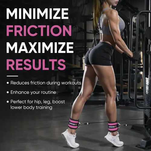 Vista 9 de APEXUP Pelota de yoga (M (19 "~22) 21.7 in + correa de tobillo para máquina de cable